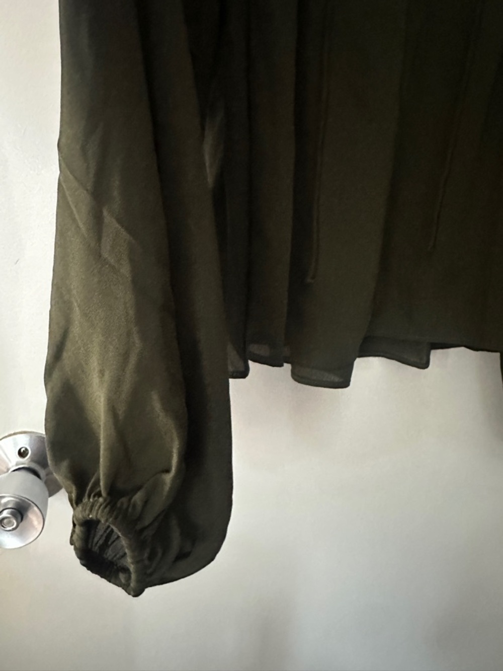 Madewell Olive Peasant Blouse - Picture 7 of 9